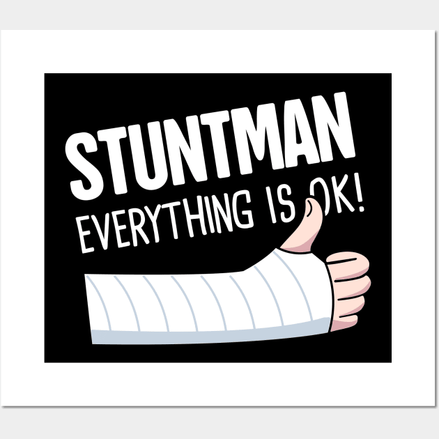 Stuntman Fractured Broken Arm Get Well Gift Wall Art by MeatMan